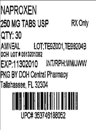 Label Image 250mg (Naproxen 250mg(amneal))